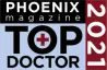 Phoenix Magazine Top Doctor 2021 award badge