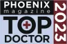 Phoenix Magazine Top Doctor 2023 award badge