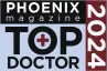 Phoenix Magazine Top Doctor 2024 award badge