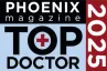 Phoenix Magazine Top Doctor 2025 award badge